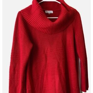 Calvin Klein cable knit cowl neck sweater